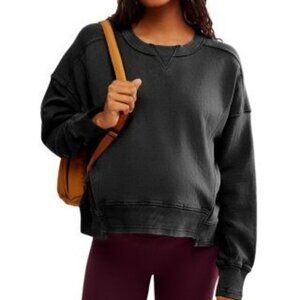 FP Movement X Hatch Maternity Intercept Womens Black Crewneck Sweatshirt Medium